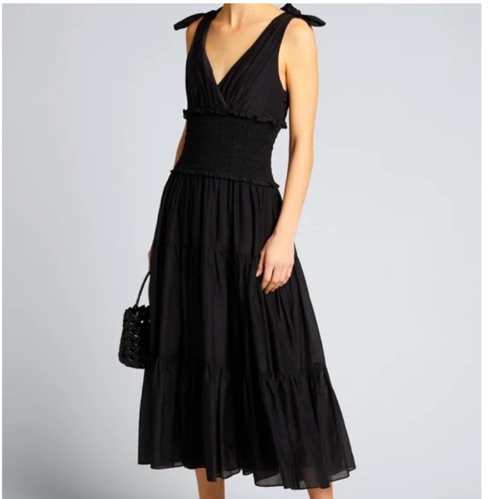 🛑SOLD 🛑 Cinq à Sept Tamar tiered midi dress - Black